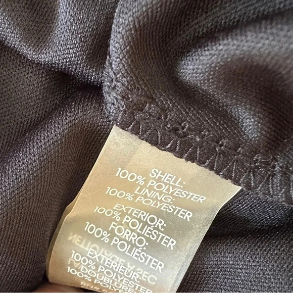 Calvin Klein Dress V-Neck Purple Red Chiffon Floral Cottage Flowy Romantic - Picture 7 of 9